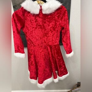 Red Velvet Santa Dress Costume for Girls